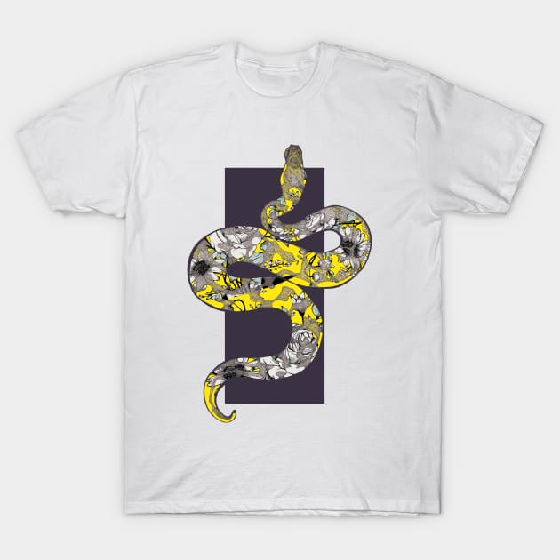 Floral Snake T-Shirt by Jess Adams